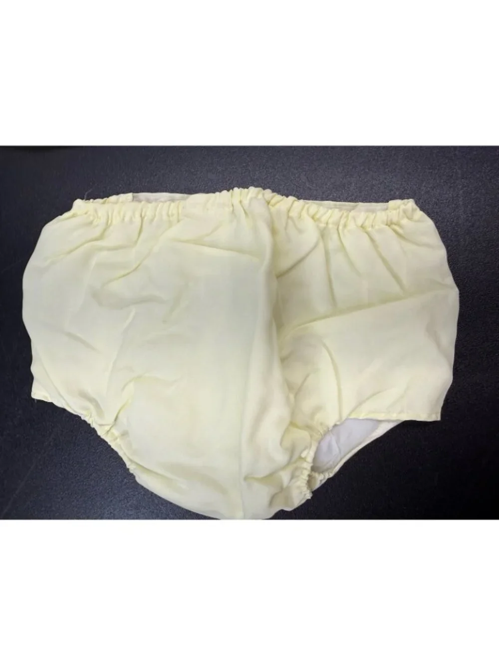 Vintage Yellow Baby Dress Orange Flowers Lace Handi-Panti Diaper Cover New Born
